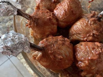 Vištienos kojos adžikos ir garstyčių marinate Žingsnis 6