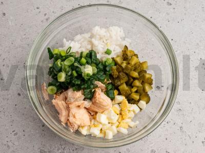 Salotos "Tender" su virtais upėtakiais Žingsnis 2