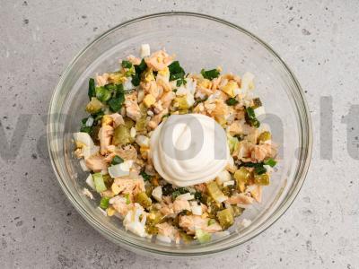 Salotos "Tender" su virtais upėtakiais Žingsnis 3