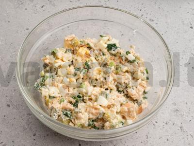 Salotos "Tender" su virtais upėtakiais Žingsnis 4