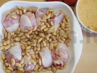 Vištienos kojos su pupelėmis Žingsnis 1