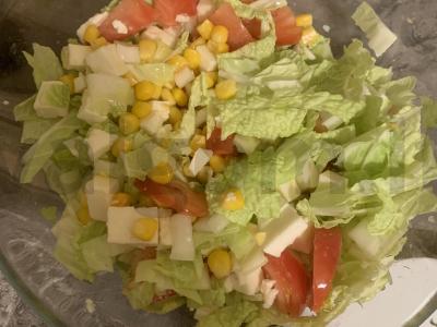 Vakarienė dviem asmenims su ryžiais ir salotomis Žingsnis 2