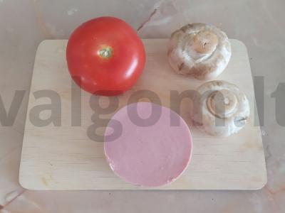 Pica ant sluoksniuotos tešlos "Dešimt minučių" Žingsnis 2