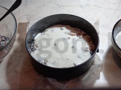 Kreminis pyragas su džiovintais vaisiais ir trijų grūdų dribsniais Žingsnis 7