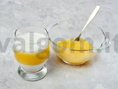 Mango ir apelsinų varškė Žingsnis 2