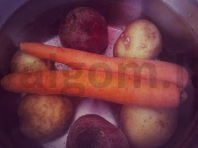 Salotos "Šuba" su silkės filė Žingsnis 1