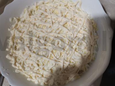 Salotos "Šuba" su silkės filė Žingsnis 4