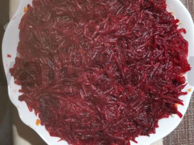 Salotos "Šuba" su silkės filė Žingsnis 5