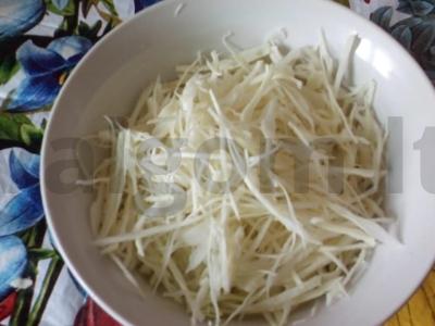 Blynas su kopūstais ir kukurūzais Žingsnis 1
