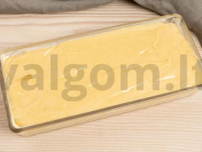Švelnus mandarinų ir bananų pyragas Žingsnis 6