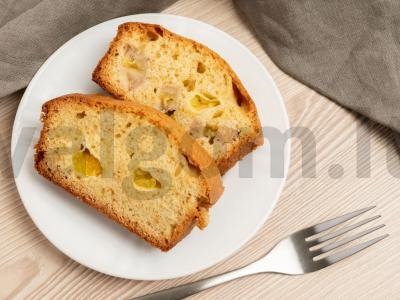Švelnus mandarinų ir bananų pyragas Žingsnis 8