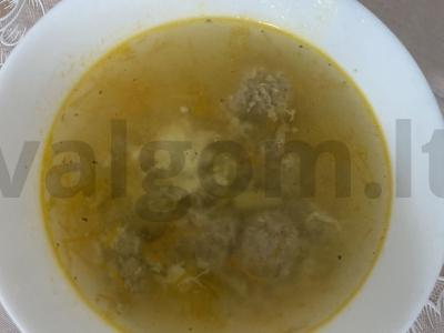 Lengva sriuba a la meatball. pagrindine nuotrauka