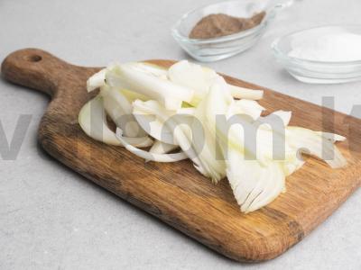 Vištienos kepenėlių su mandarinais receptas Žingsnis 1