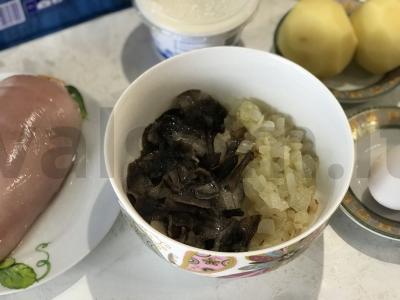 Užkandis su grybų mišraine. Žingsnis 1