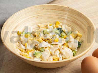 Salotos boltuška su virta žuvimi Žingsnis 5