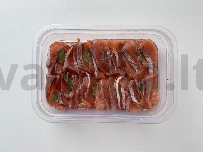 Sūri rožinė lašiša "Nuo mamos" Žingsnis 3