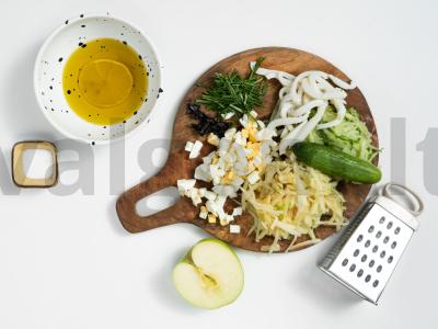 Paprastos kalmarų salotos Žingsnis 1