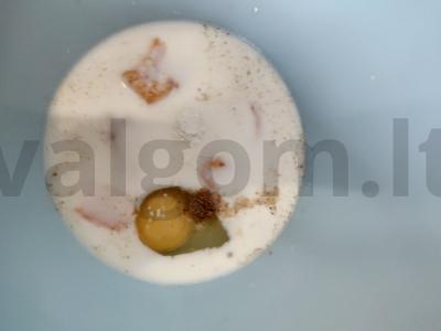 Moliūgų blyneliai su cinamonu ir imbieru ant ryžių miltų Žingsnis 2