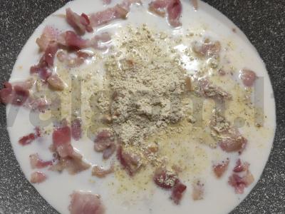 Naminiai makaronai carbonara su šonine Žingsnis 2