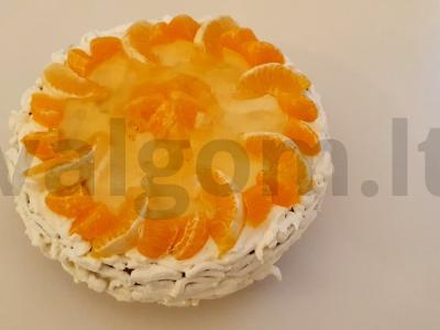 Šokoladinis pyragas su apelsinais ir grietinėle Žingsnis 6