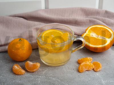 Džiovintų ananasų, mandarinų ir apelsinų kompotas Žingsnis 3