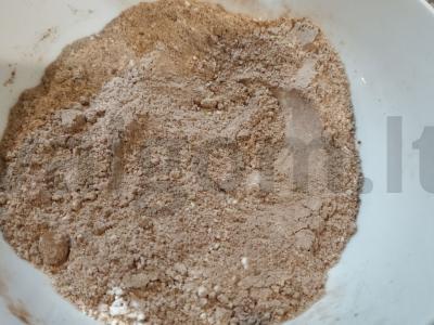 Keksas per tris minutes iš mikrobangų krosnelės. Žingsnis 1