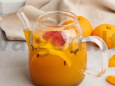 Apelsinų arbata su mandarinais Žingsnis 3