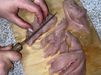 Nuggets su slaptu ingredientu Žingsnis 1