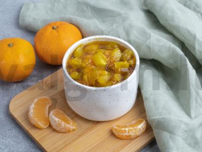 Mandarinų, cukinijų ir apelsinų uogienė Žingsnis 2