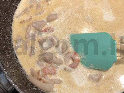 Makaronai su krevetėmis ir kalmarais Žingsnis 5