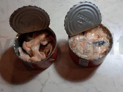 Tartaletės su konservuota lašiša, grietine ir sūriu Žingsnis 1