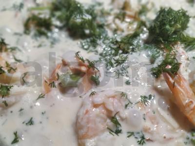 Makaronai su karališkosiomis krevetėmis ir brokoliais Žingsnis 5