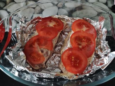 Kepta vištienos filė su pomidorais ir sūriu Žingsnis 2