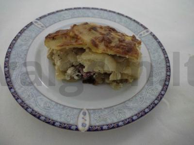 Troškinys su kumpiu, sūriu ir grybais pagrindine nuotrauka