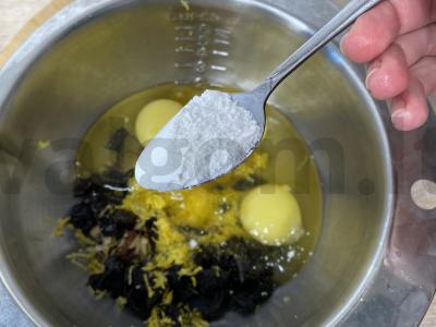 Biscotti sausainiai su džiovintomis slyvomis ir graikiniais riešutais Žingsnis 6