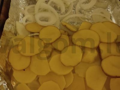 Orkaitėje keptas smulkintas kiaulienos šnicelis Žingsnis 6