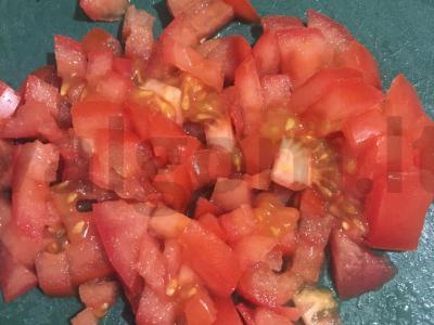 Salotos "Delicious" su rūkyta vištiena ir daržovėmis Žingsnis 2