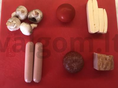 Pica "Asorti" su dešra ir grybais Žingsnis 6