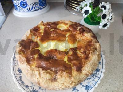 Prancūziškas kišo pyragas su sūriu ir lašiša Žingsnis 6