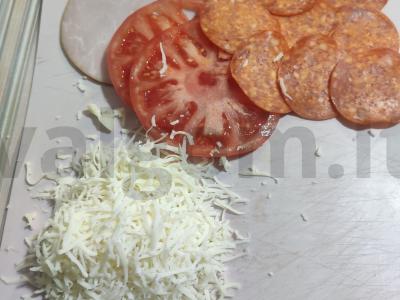 Mišrainė ant avižinės pitos su pipirais ir grybais Žingsnis 2
