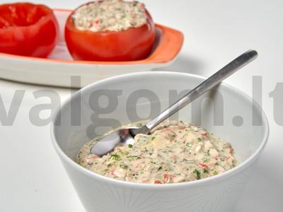 Įdaryti pomidorai su majonezu Žingsnis 2