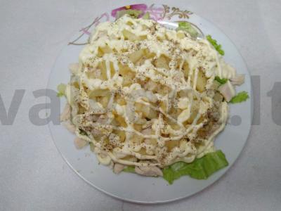 Salotos su kalakutiena ir ananasais pagrindine nuotrauka