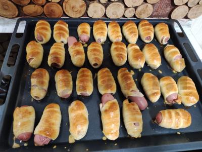 Dešrelės iš neraugintos mielinės tešlos per 30 minučių Žingsnis 6
