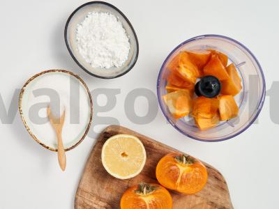 Persimonų grietinė Žingsnis 1