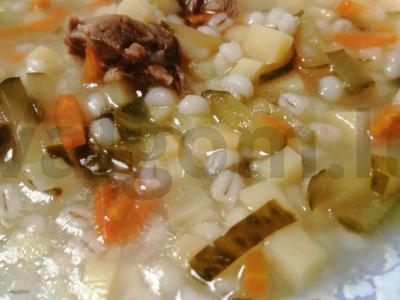 Rassolnik sriuba iš mano vaikystės. pagrindine nuotrauka