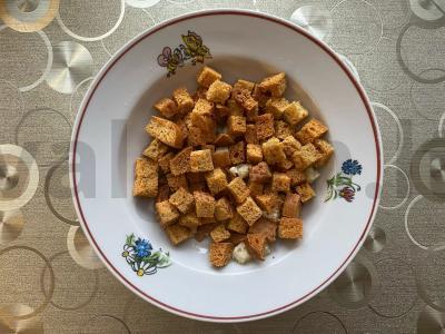 Šiltos salotos su vištiena ir jautiena Žingsnis 1