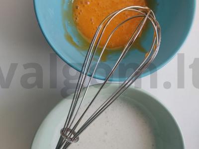 Oro omletas su rūkyta vištiena Žingsnis 3