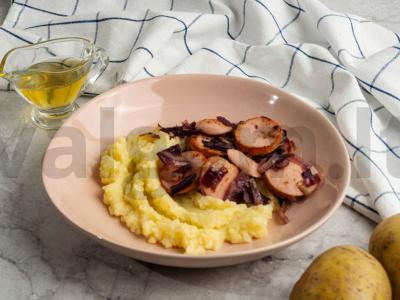 Bulvių košė su dešrelėmis ir svogūnais Žingsnis 4