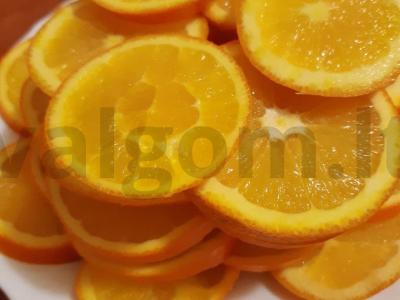 Apvalūs cukruoti apelsinai Žingsnis 1