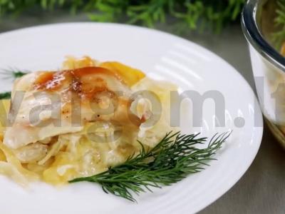 Kepta pangasija su bulvėmis pagrindine nuotrauka
